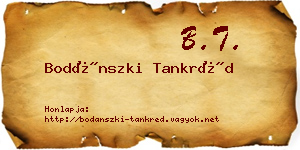 Bodánszki Tankréd névjegykártya